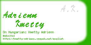 adrienn kmetty business card